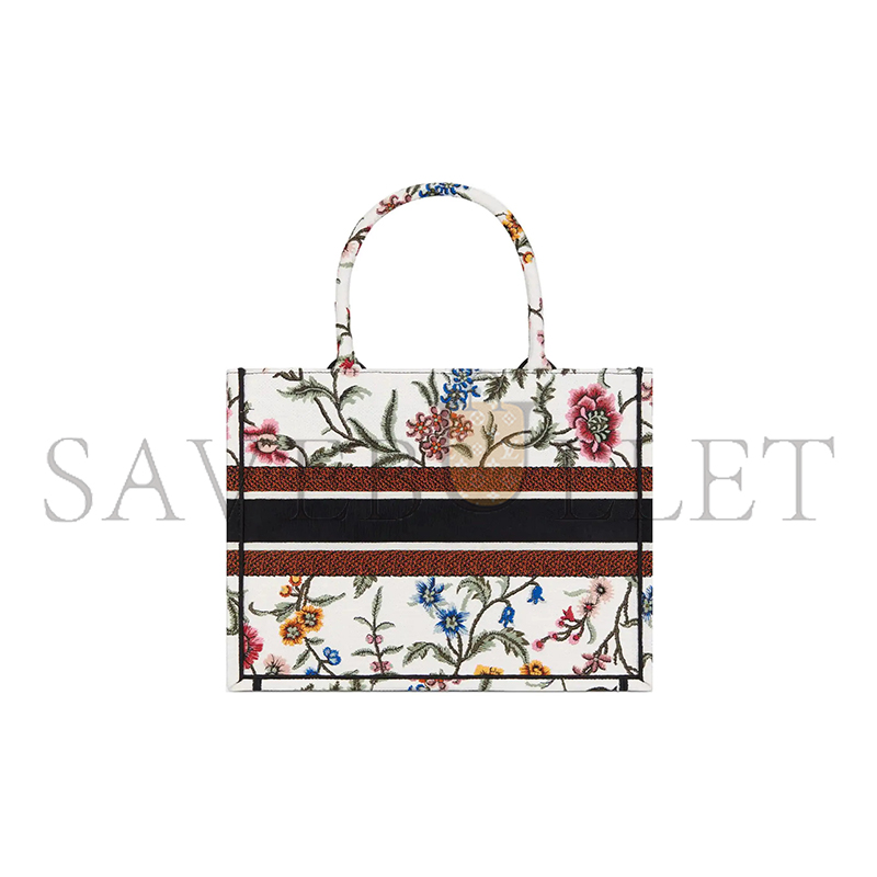 D*or canvas embroidered medium book tote m1296zeau-m933 (36*27*16.5cm)